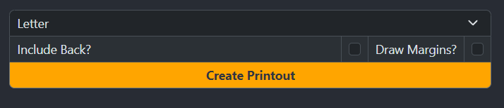 Printout options