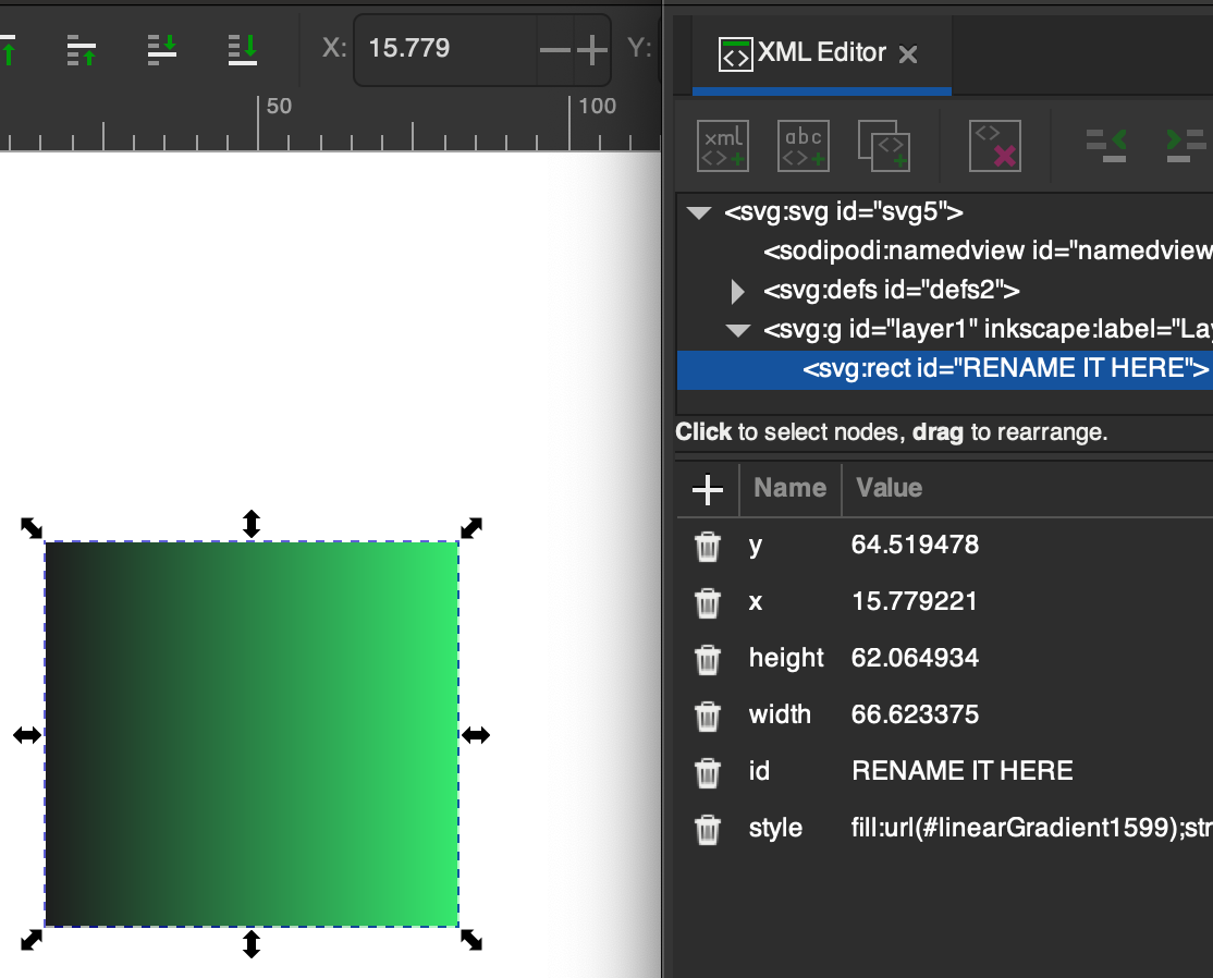 The seperate gradient object